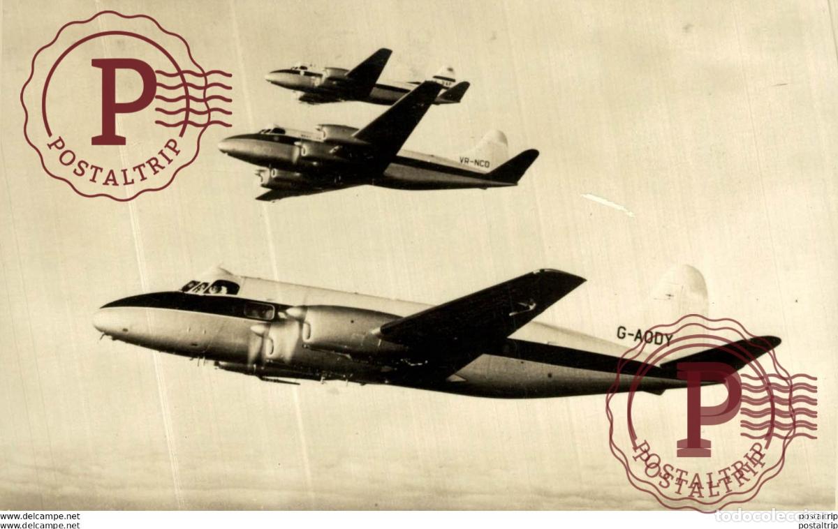 Postkarten: RPPC. De Havilland 114 Heron Mk2. REAL PHOTO POSTCARD. AVIACI&Oacute;N