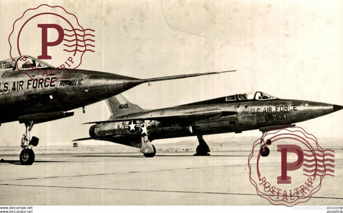 Postkarten: RPPC. republic F-!05B Thunderchief. REAL PHOTO POSTCARD. AVIACI&Oacute;N