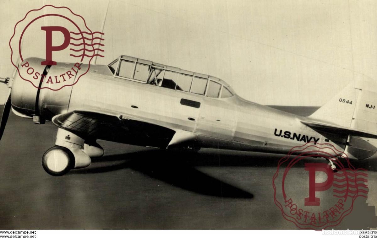 Postkarten: RPPC. North American N. J-1 REAL PHOTO POSTCARD. AVIACI&Oacute;N