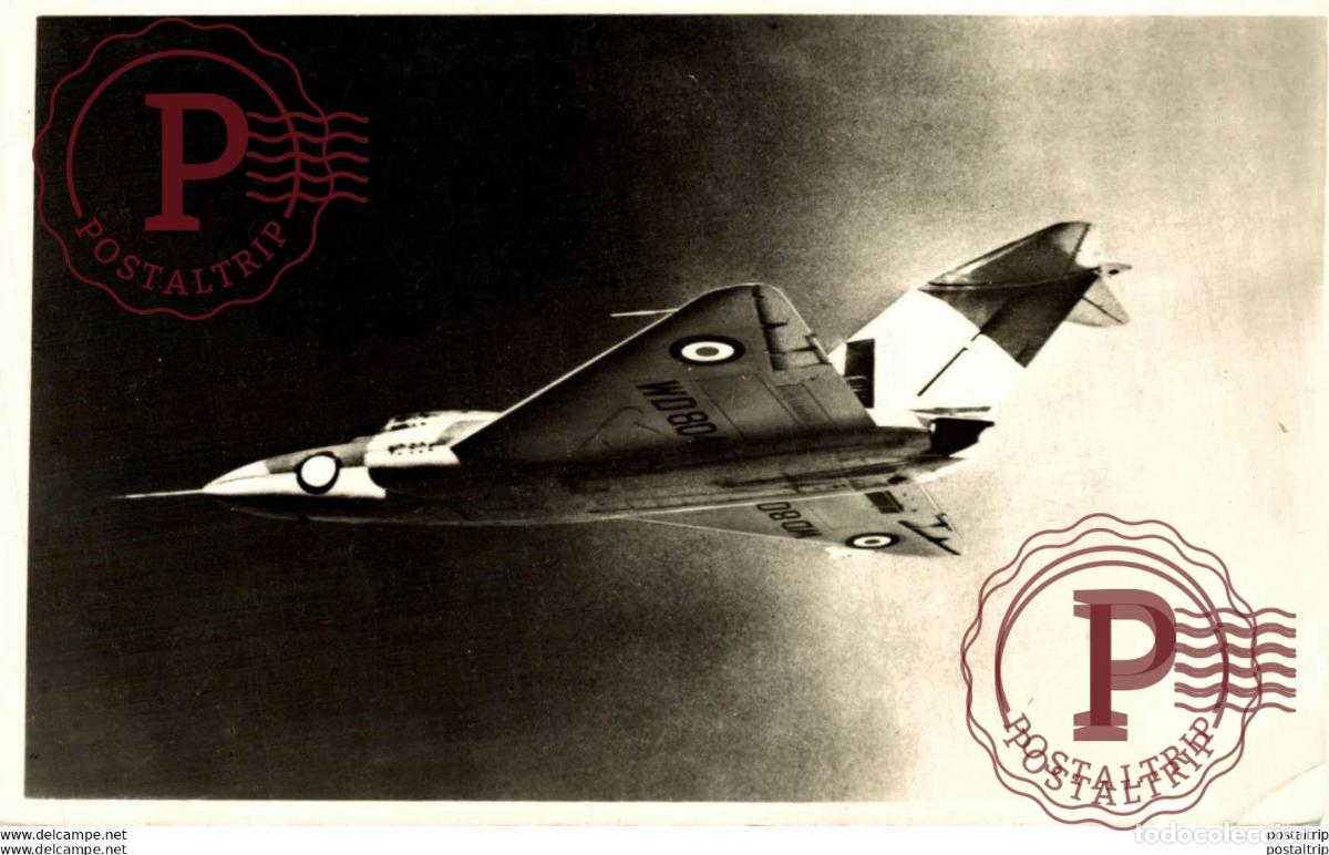 Postkarten: RPPC. Gloster Javelin. REAL PHOTO POSTCARD. AVIACI&Oacute;N