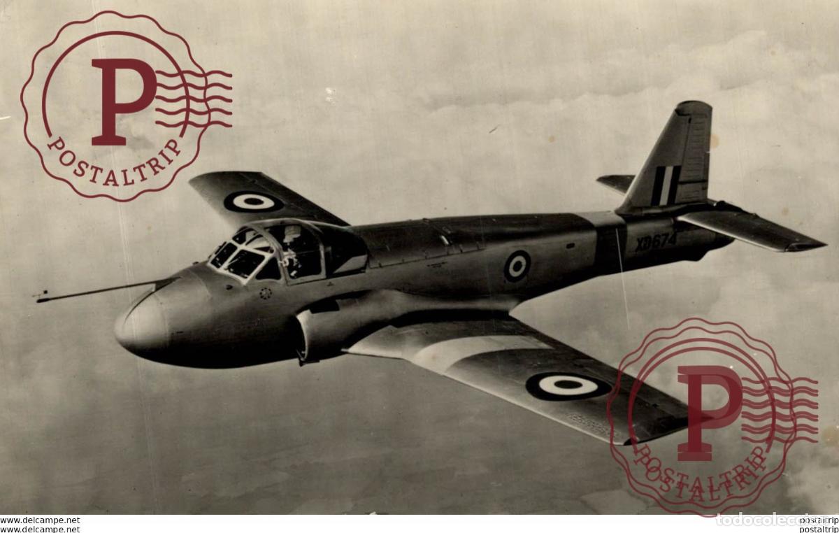 Postais: RPPC. Hunting Percival P. 84 Jet Provost T. 1 REAL PHOTO POSTCARD. AVIACI&Oacute;N