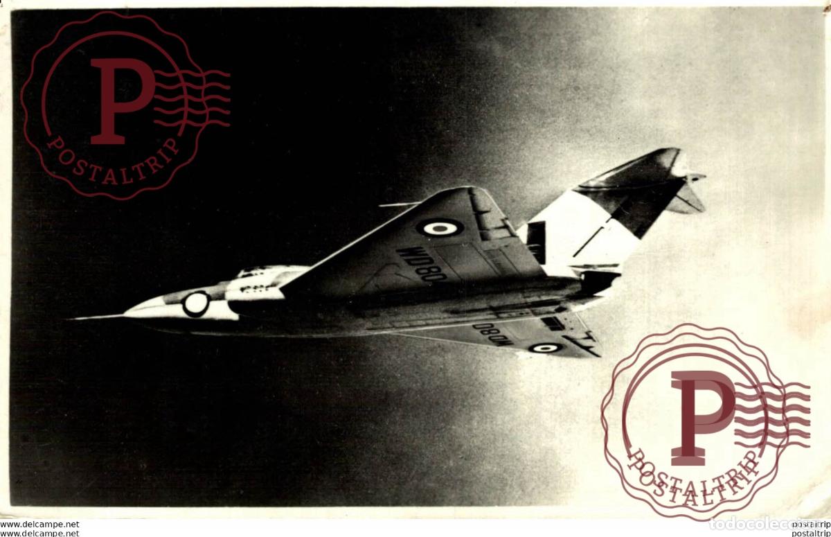 Postais: RPPC. GLOSTER JAVELIN REAL PHOTO POSTCARD. AVIACI&Oacute;N