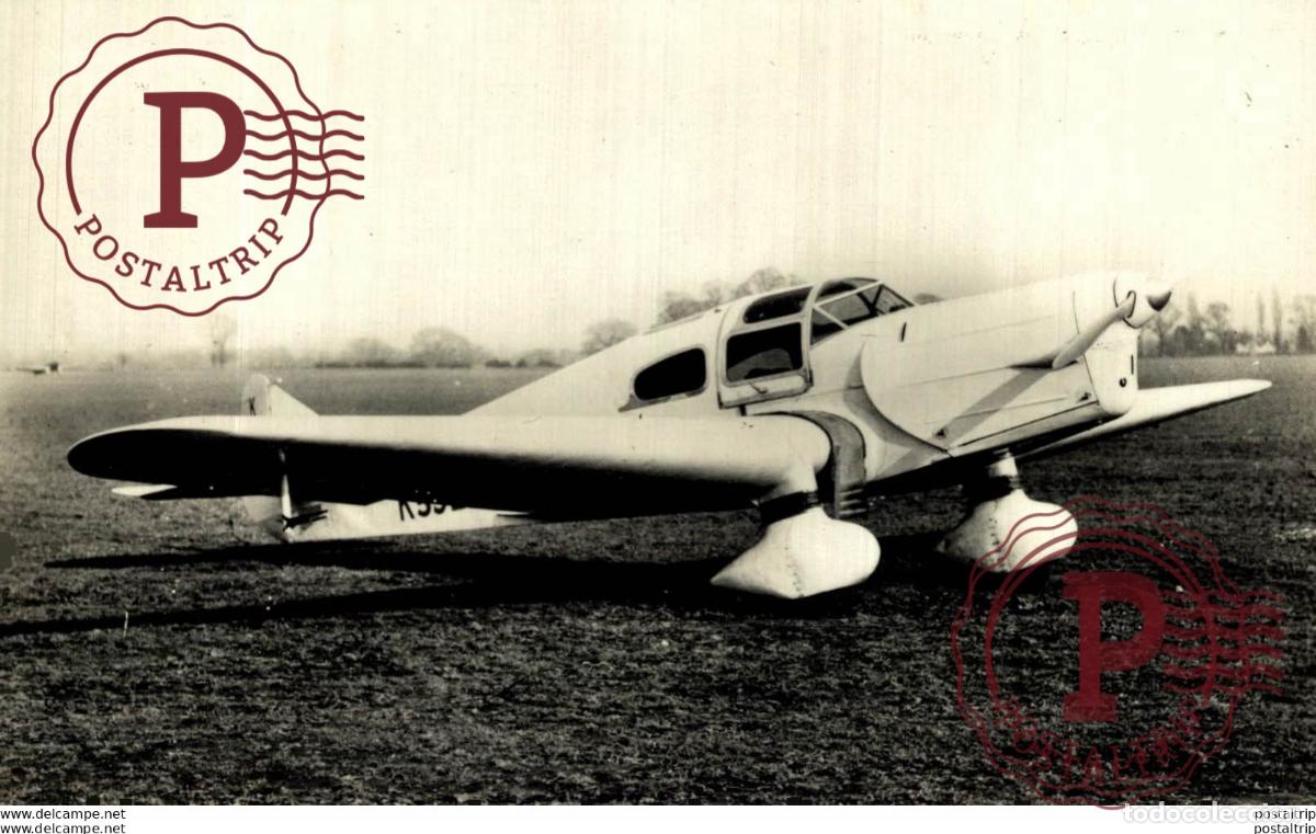 Postais: RPPC. Sportvliegtuig Miles Hawcon REAL PHOTO POSTCARD. AVIACI&Oacute;N