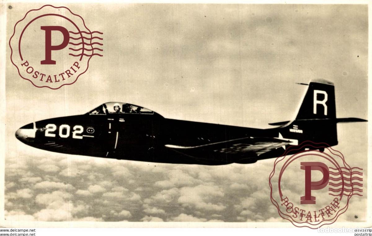 Postkarten: RPPC. Mc Donnell F2H-1 Banshee REAL PHOTO POSTCARD. AVIACI&Oacute;N