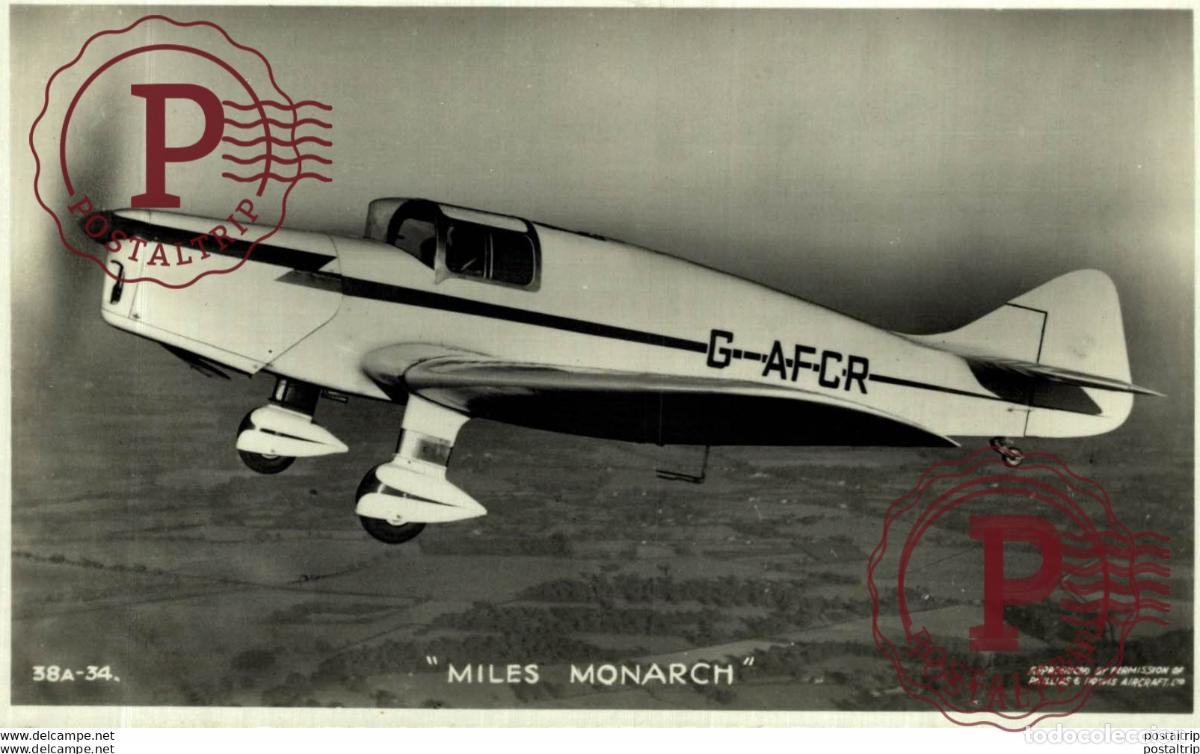 Postkarten: RPPC.MILES MONARCH. REAL PHOTO POSTCARD. AVIACI&Oacute;N