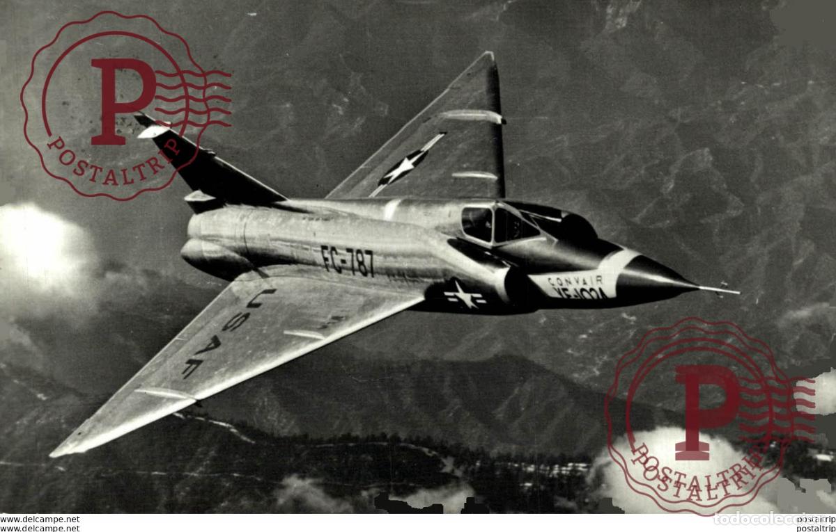 Postkarten: RPPC. CONVAIR F-102 DELTA DAGGER. REAL PHOTO POSTCARD. AVIACI&Oacute;N