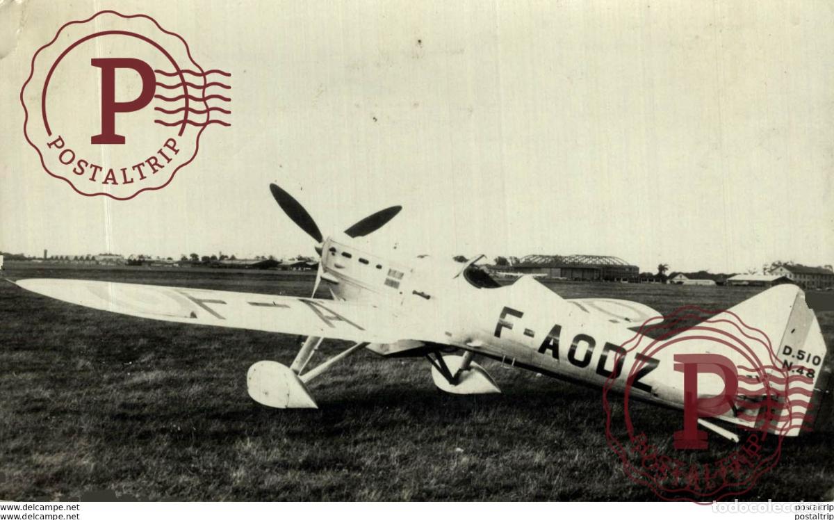 Postales: RPPC. JACHTVLIEGTUIG DEWOITINE D510 VAN DE FRANSCHE LUCHTMACHT. REAL PHOTO POSTCARD. AVIACI&Oacute;N