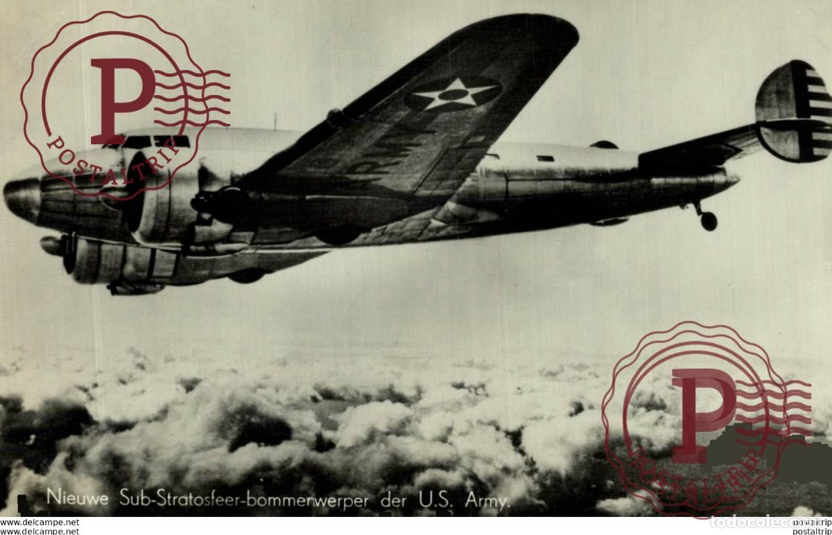 Postales: RPPC. NIEUWE SUB STRATOSFEER BOMMENWERPER DER U.S. ARMY. REAL PHOTO POSTCARD. AVIACI&Oacute;N