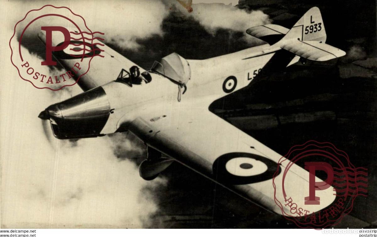 Postales: RPPC. SCHOOLVLIEGTUIG MILES ,,MAGISTER VAN DE ROYAL AIR FORCE. REAL PHOTO POSTCARD. AVIACI&Oacute;N