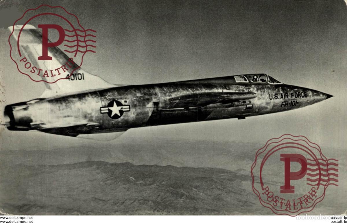 Postales: RPPC. REPUBLIC F105 THUNDERCHIEF AMERIKA. REAL PHOTO POSTCARD. AVIACI&Oacute;N