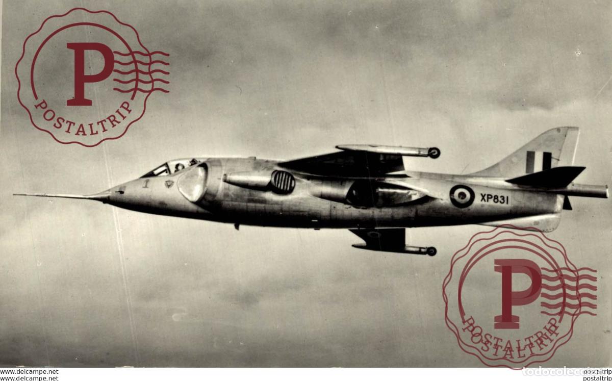 Cartes Postales: RPPC. HAWKER P1127 ENGELAND. REAL PHOTO POSTCARD. AVIACI&Oacute;N