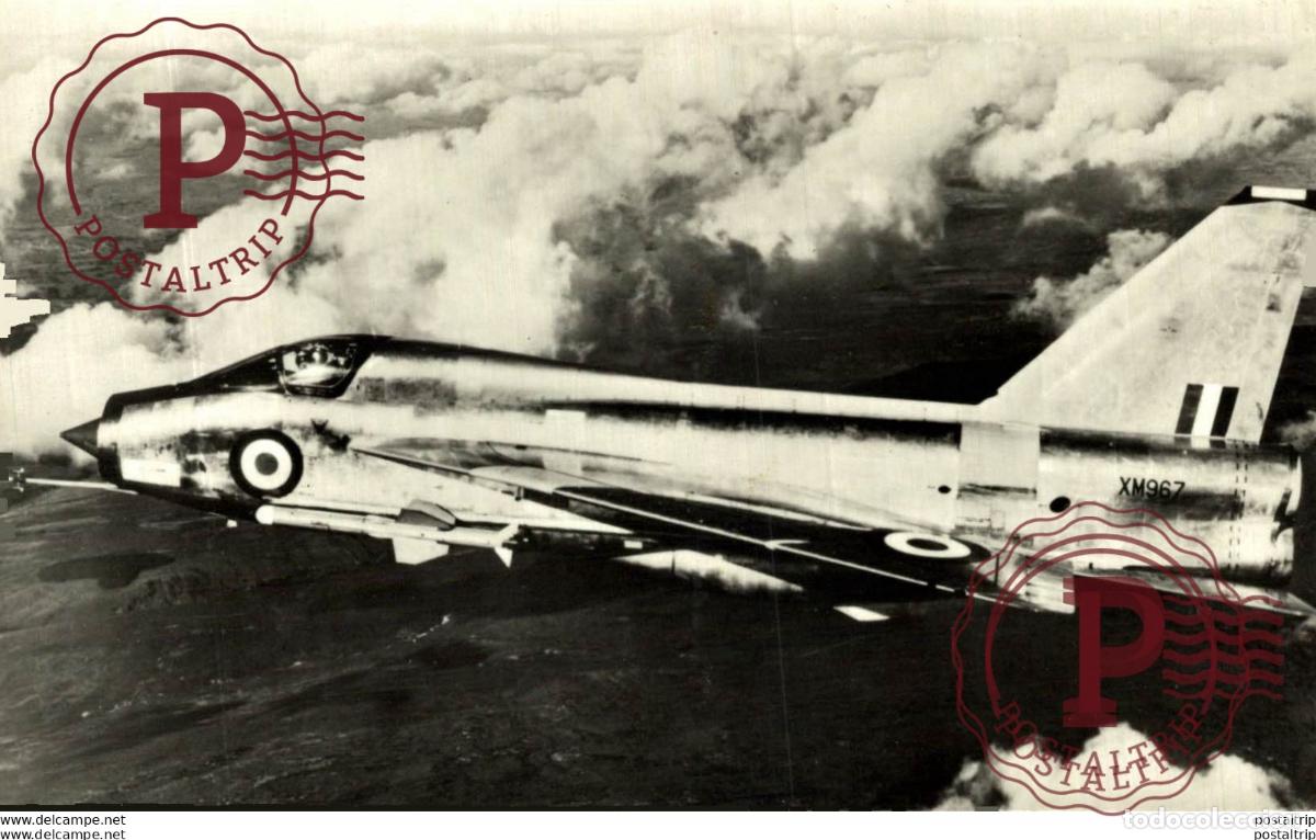 Cartes Postales: RPPC. ENGLISH ELECTRIC LIGHTNING T.MK5 ENGELAND. REAL PHOTO POSTCARD. AVIACI&Oacute;N