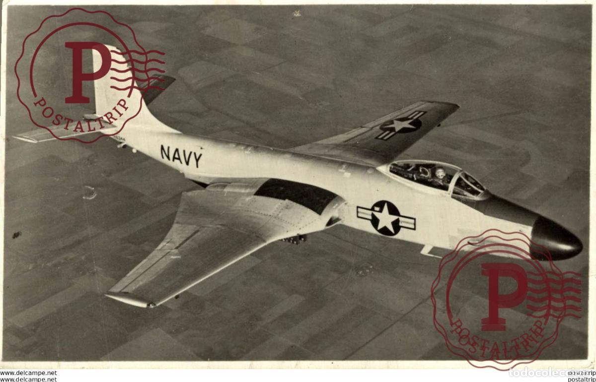 Cartes Postales: RPPC. MCDONNELL F2H3 ,,BANSHEE. REAL PHOTO POSTCARD. AVIACI&Oacute;N