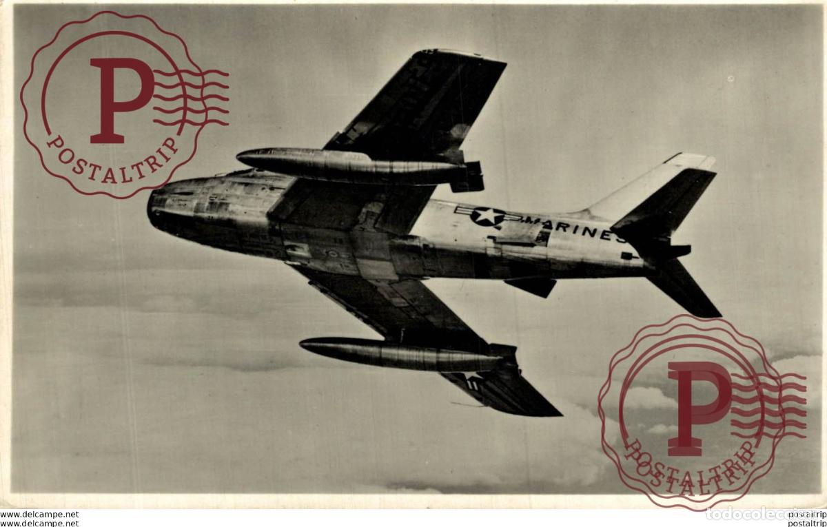 Cartes Postales: RPPC. NORTH AMERICAN FJ3 ,,FURY. REAL PHOTO POSTCARD. AVIACI&Oacute;N