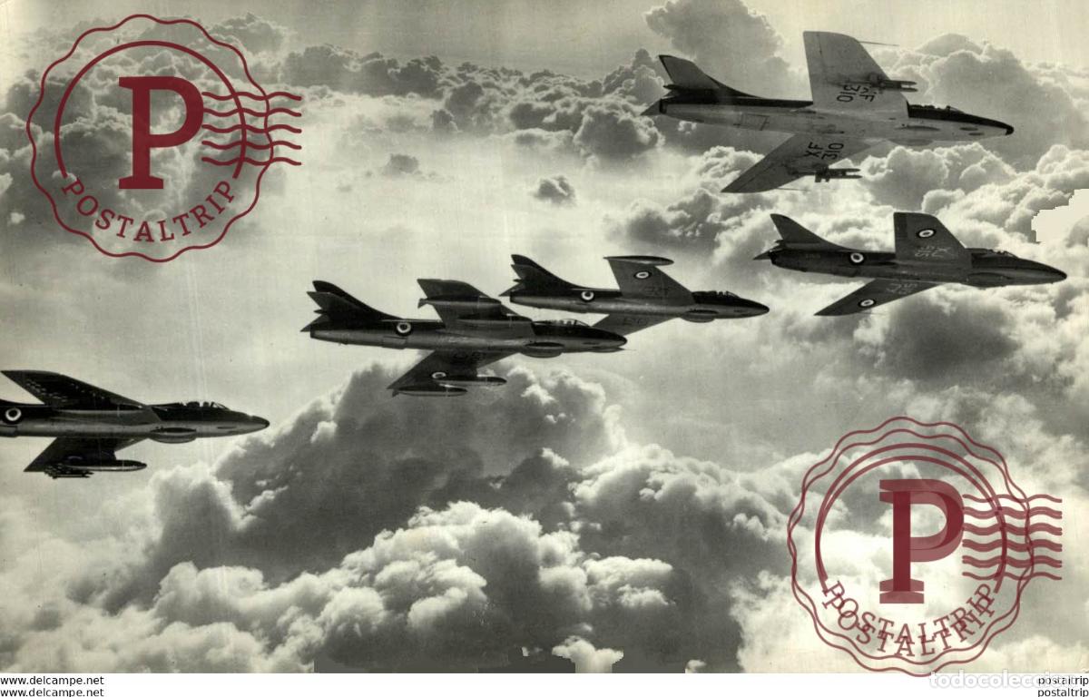 Cartes Postales: RPPC. HAWKER HUNTER ENGELAND. REAL PHOTO POSTCARD. AVIACI&Oacute;N