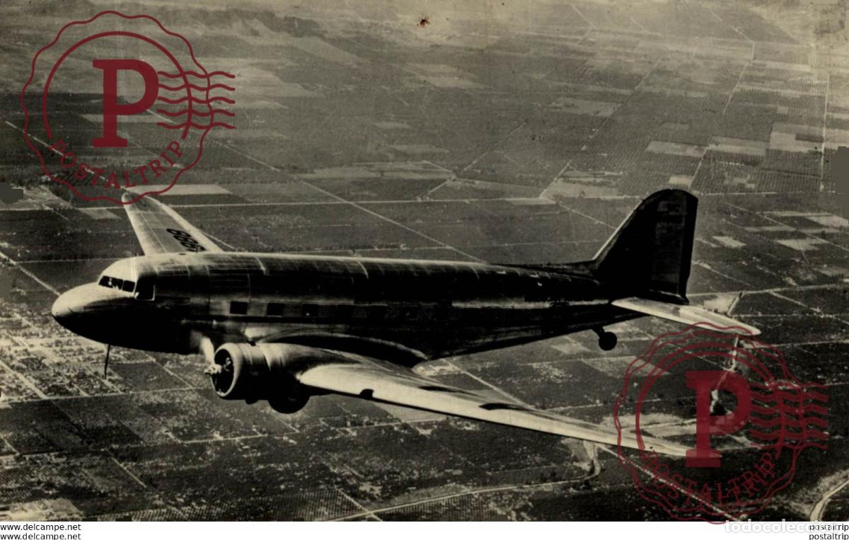 Cartes Postales: RPPC. Douglas D C 3 REAL PHOTO POSTCARD. AVIACI&Oacute;N