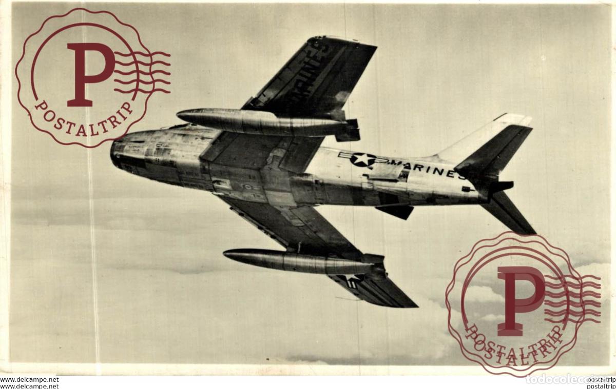 Cartes Postales: RPPC. North American FJ-3. REAL PHOTO POSTCARD. AVIACI&Oacute;N