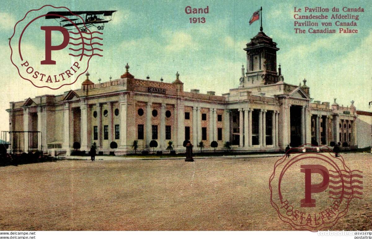 Postkarten: Gand 1913, Pavillon du Canada. AVIACI&Oacute;N AVIATION