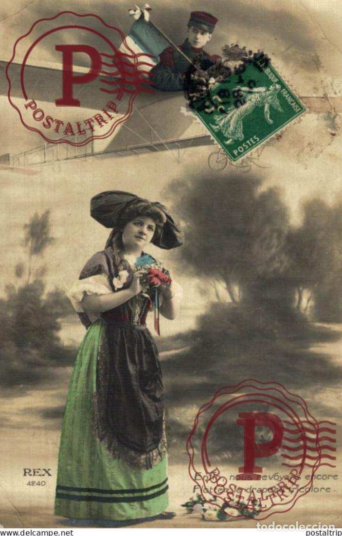 Postkarten: AVIACION. MILITAIRE - Enfin nous revoyons encore flotter le drapeau tricolore