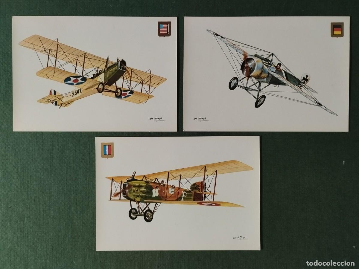 Postales: TRES POSTALES AVIONES ENTRE 1915-1918 EDICION ESCUDO DE ORO BARCELONA ILUSTRACION DE LA MARIA