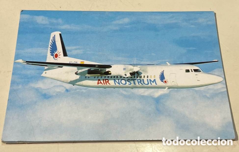 Postais: Postal. Avion AIR NOSTRUM. Fokker 50. EC-781. 1990.