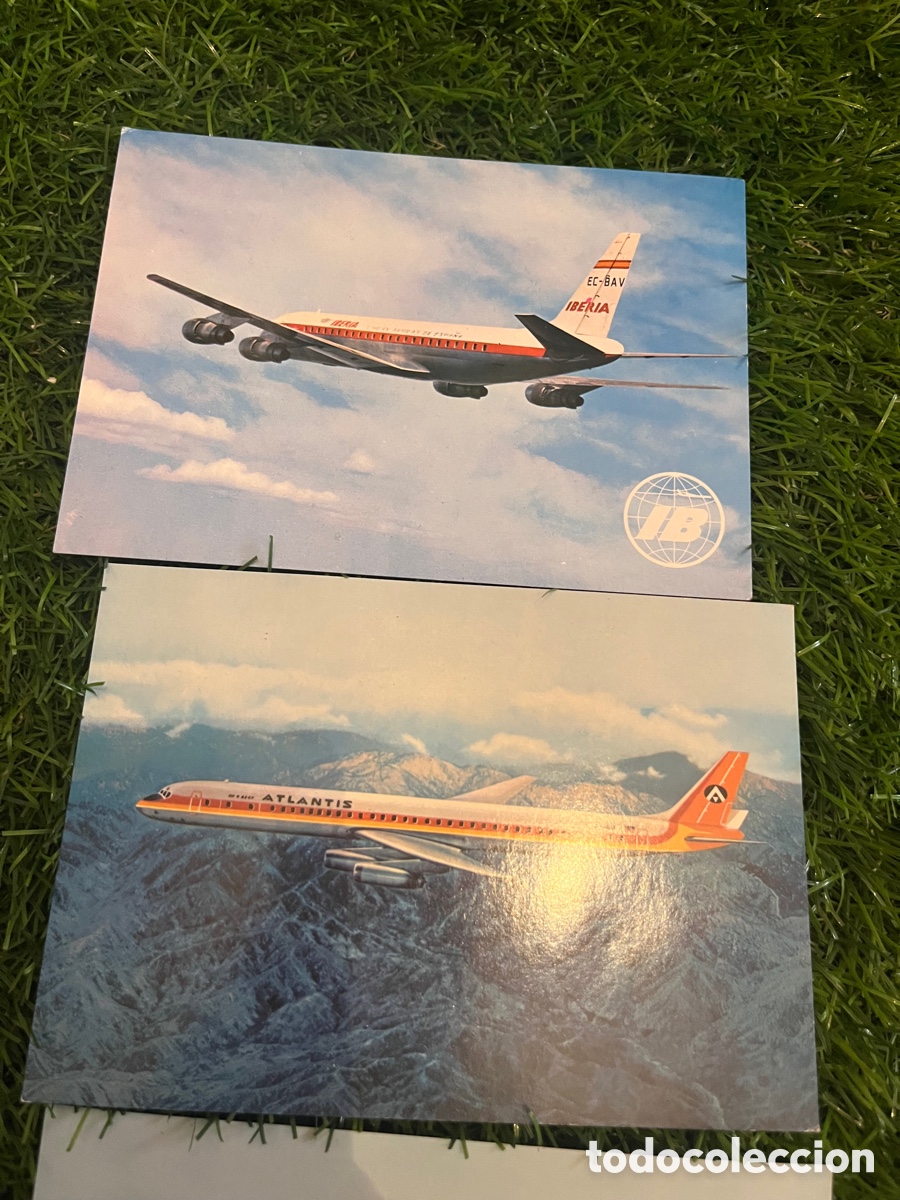Postais: 3 postales de aviones Iberia y Atlantis
