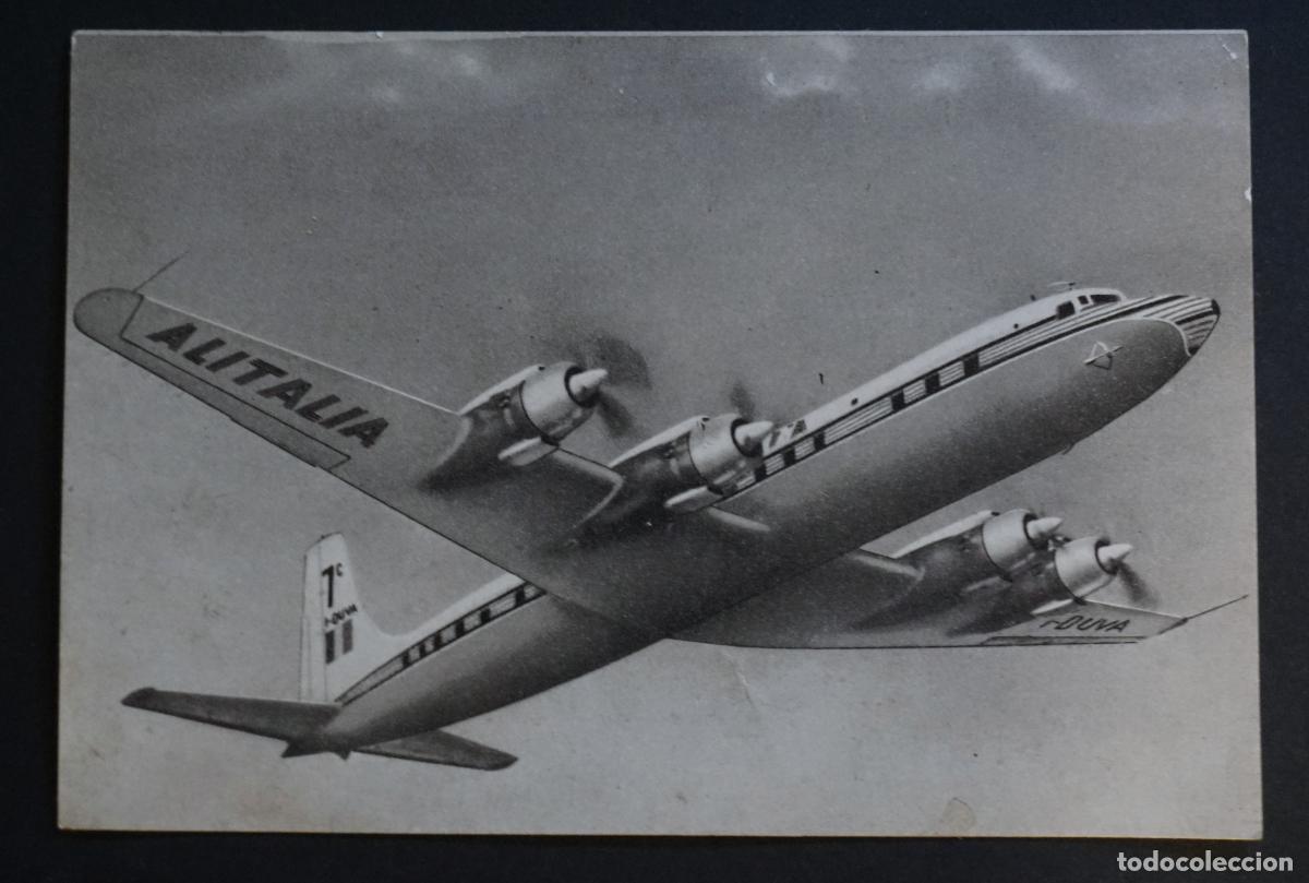 Postales: DC-7C ALITALIA, postal sin circular . Ver fotos y comentarios