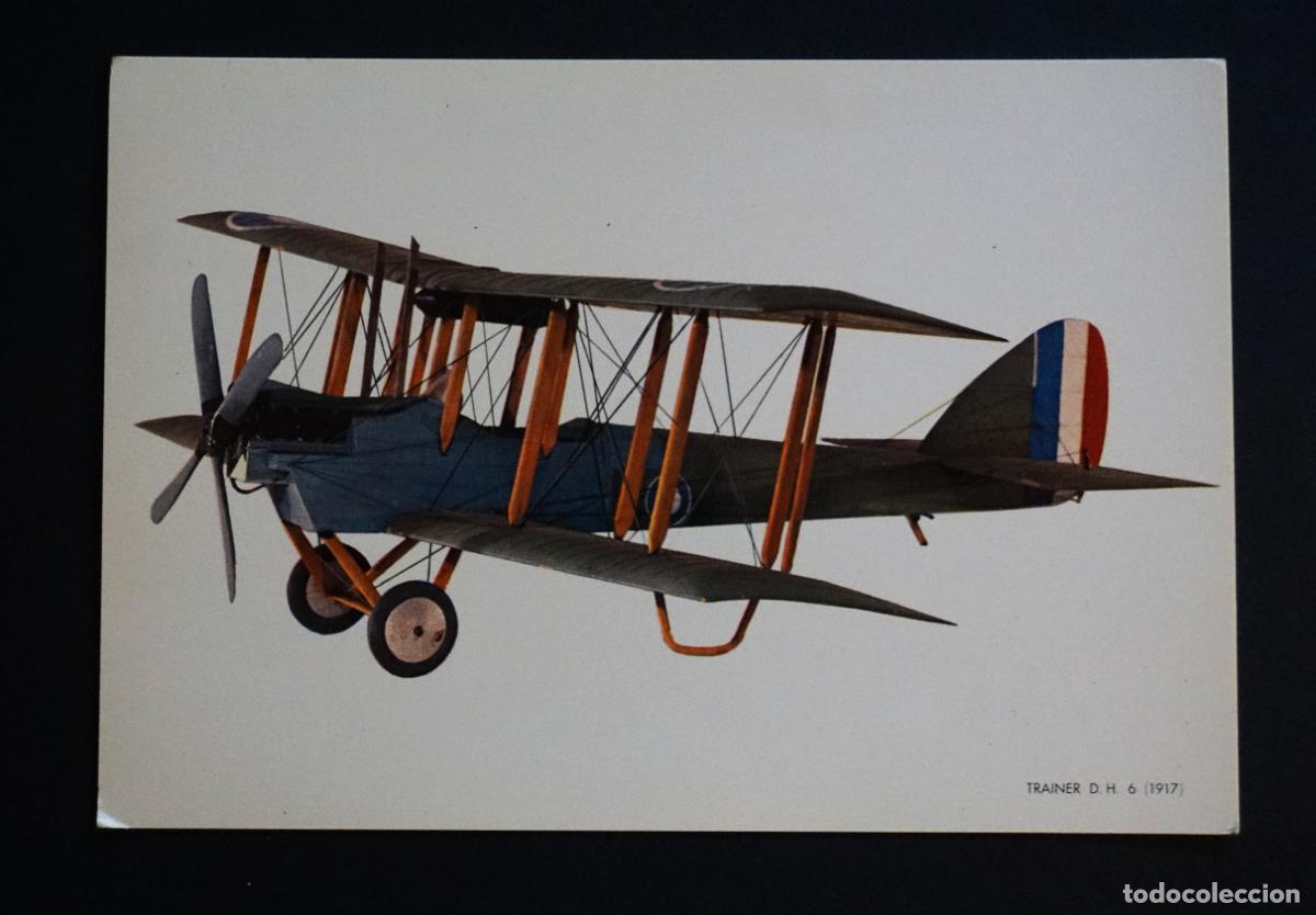 Postales: Trainer DH 6 (a&ntilde;o 1917). Postal sin circular editada el a&ntilde;o 1969 - Foto 1