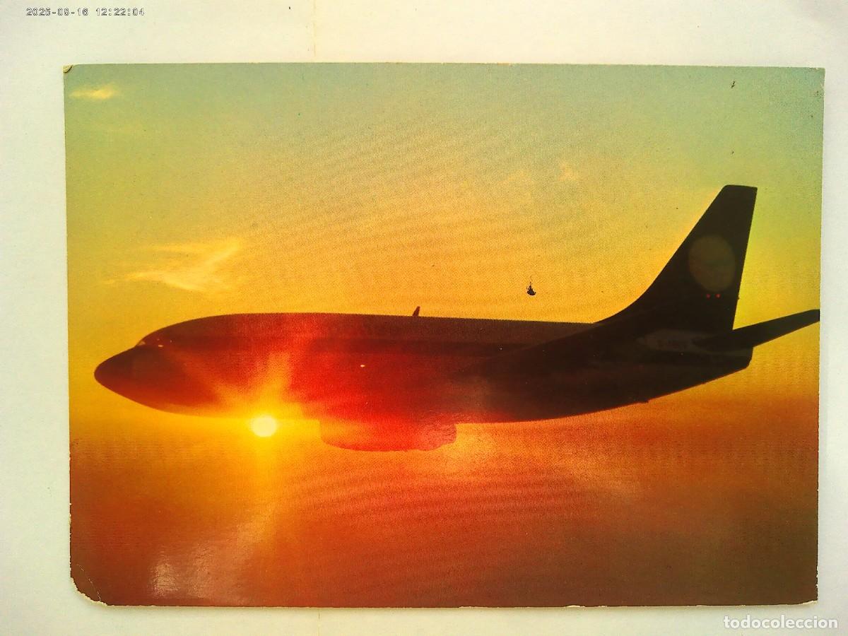Postales: POSTAL DE UN AVION BOEING 737 DE LA COMPA&Ntilde;IA AEREA LUFTTHANSA ( ALEMANIA ), 1970