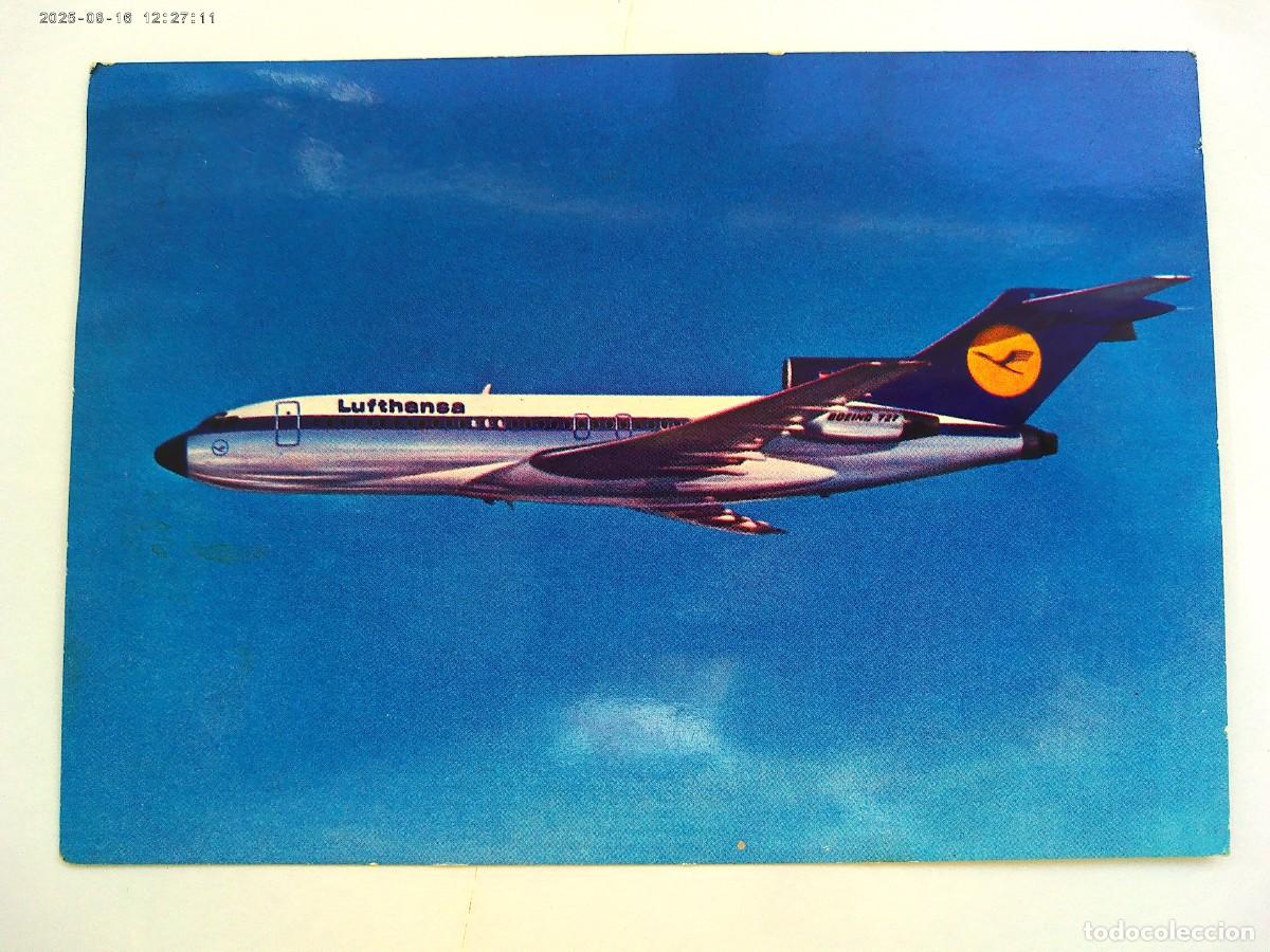 Postales: POSTAL DE UN AVION BOEING 727 DE LA LUFTHANSA . ALEMANIA 1972
