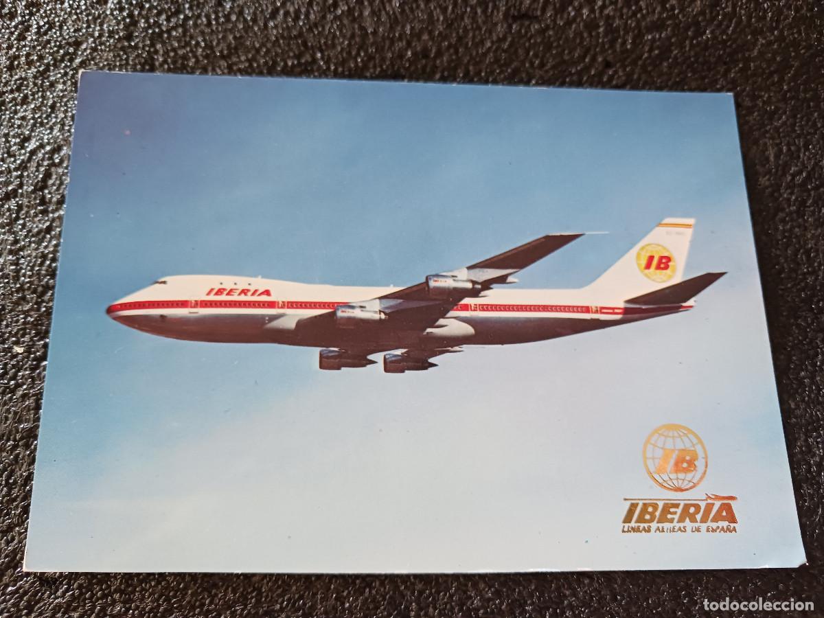 Postales: compa&ntilde;ia iberia, boeing 747 jumbo - Foto 1