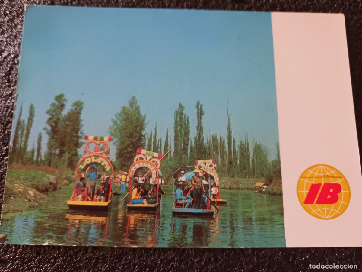 Postales: compa&ntilde;ia iberia, mexico, xochimilco 1968