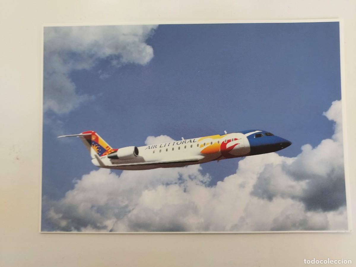 Postales: POSTAL AVION AIR LITTORAL. CRJ CANADAIR REGIONAL JET. SIN CIRCULAR