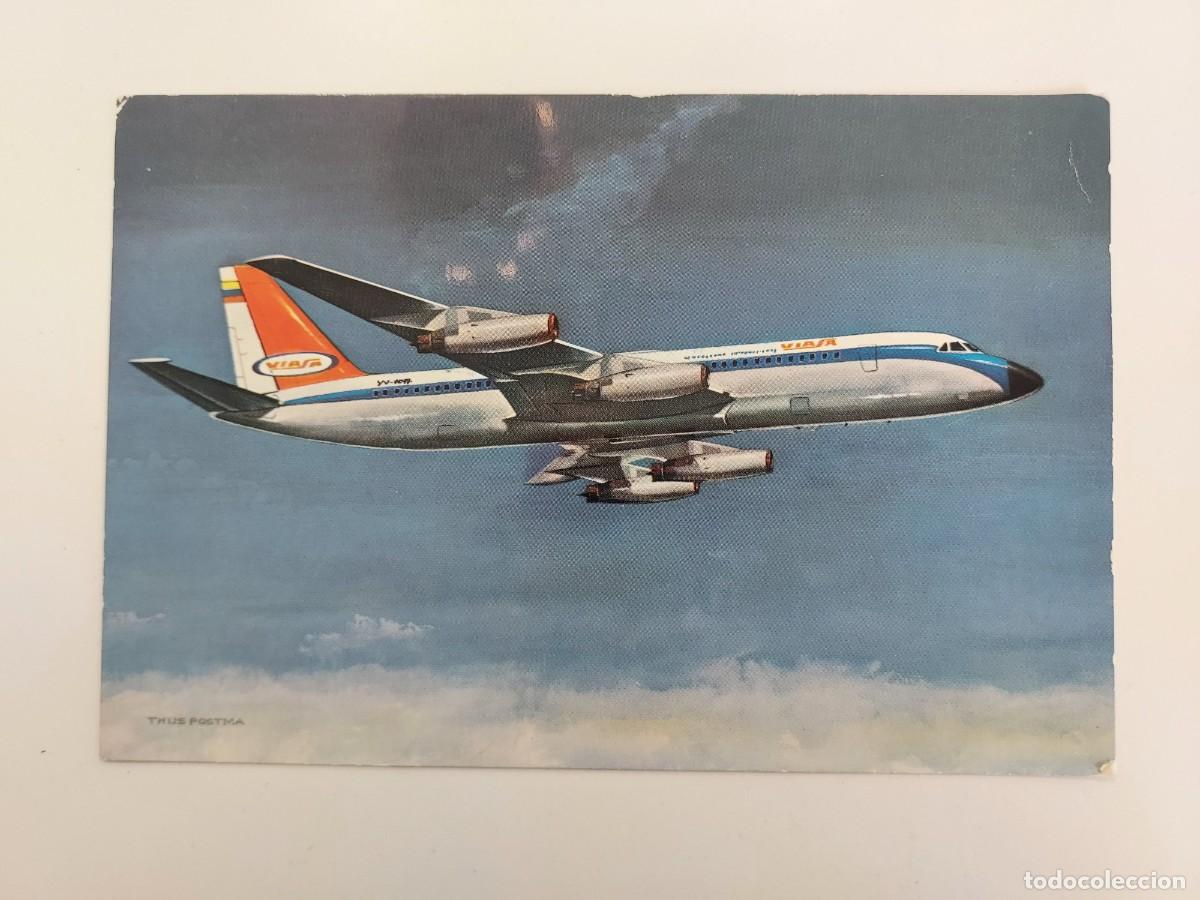 Postales: POSTAL AVION VIASA CONVAIR 880. ESCRITA