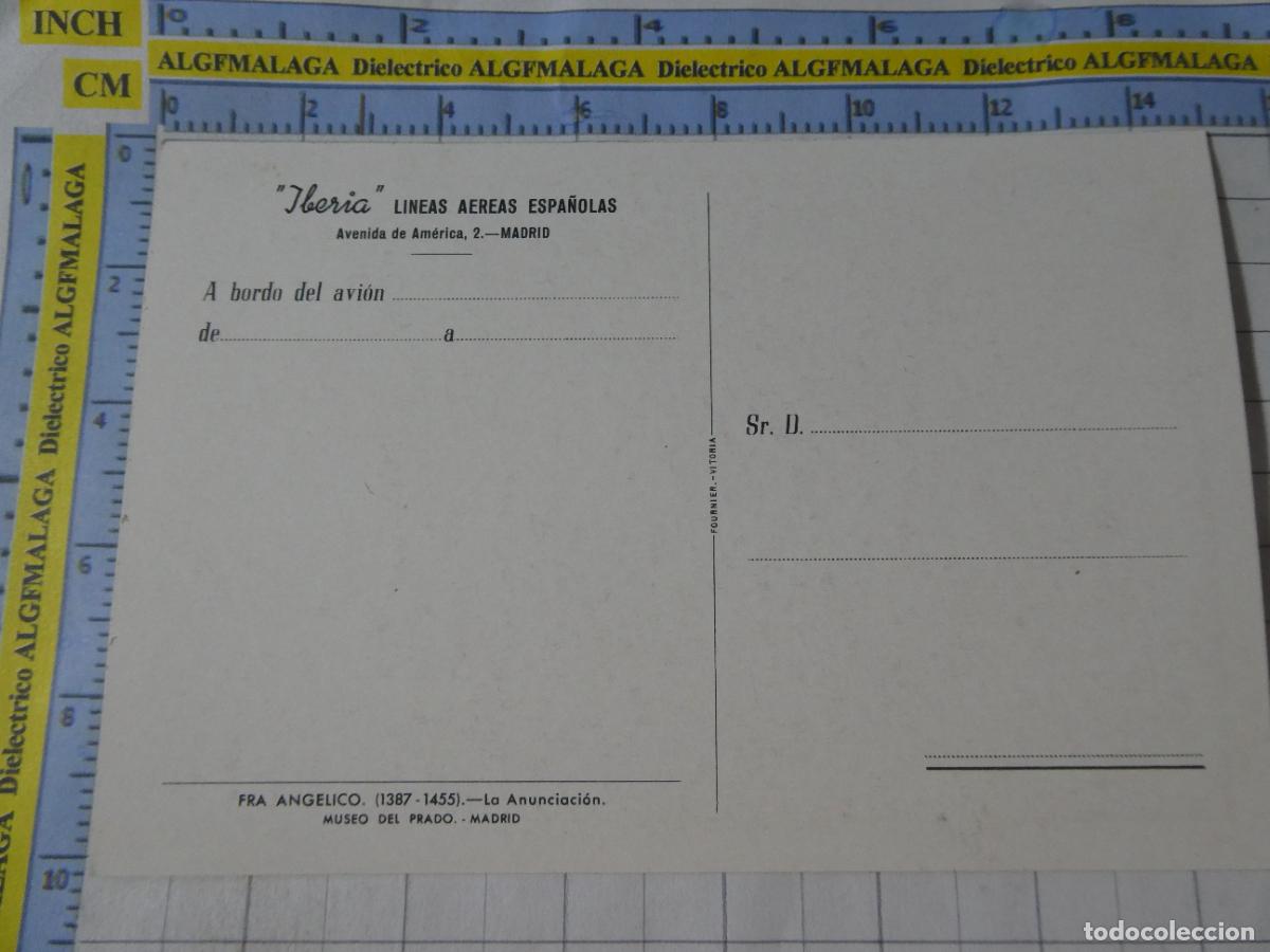 Postales: POSTAL DE AVIONES AEROL&Iacute;NEAS. L&Iacute;NEAS AEREAS ESPA&Ntilde;OLAS IBERIA ANUNCIACI&Oacute;N FRAY ANGELICO. FOURNIER 771