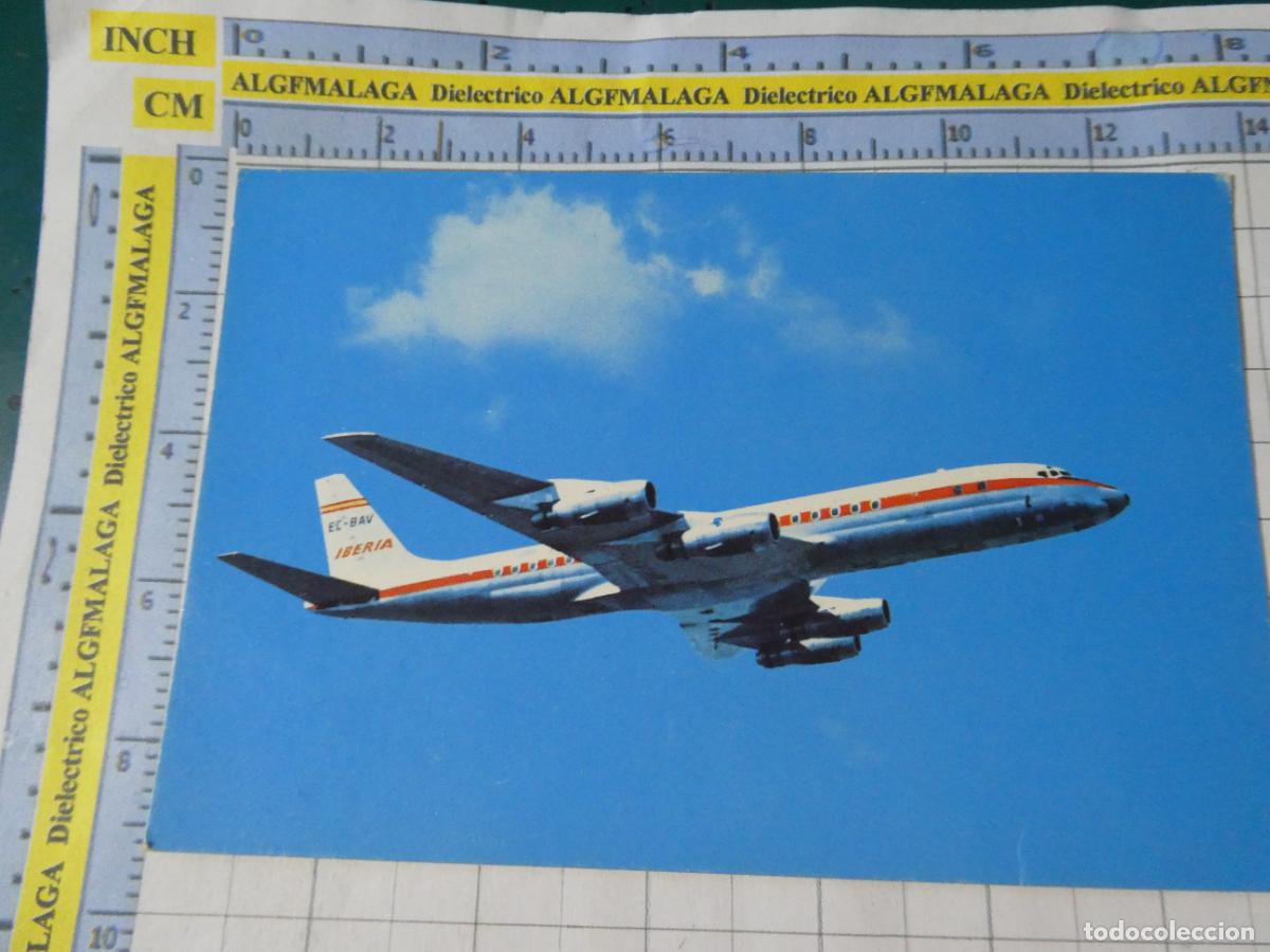 Postales: POSTAL DE AVIONES AEROL&Iacute;NEAS. L&Iacute;NEAS AEREAS ESPA&Ntilde;OLAS IBERIA. 1967. DOUGLAS DC8 TURBOFAN. 779