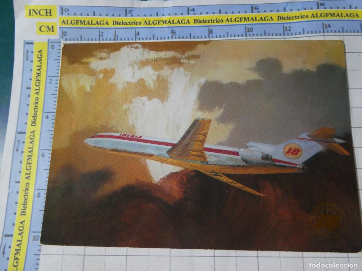 Postales: POSTAL DE AVIONES AEROL&Iacute;NEAS. L&Iacute;NEAS AEREAS ESPA&Ntilde;OLAS IBERIA. 1972 BOEING 727 256. 780