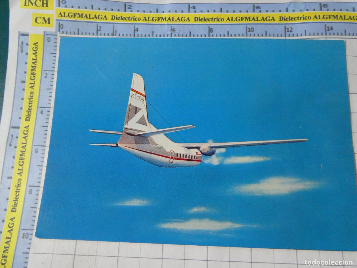 Postales: POSTAL DE AVIONES AEROL&Iacute;NEAS. L&Iacute;NEAS AEREAS AVIACO. A&Ntilde;O 1973 FOKKER F27. 782