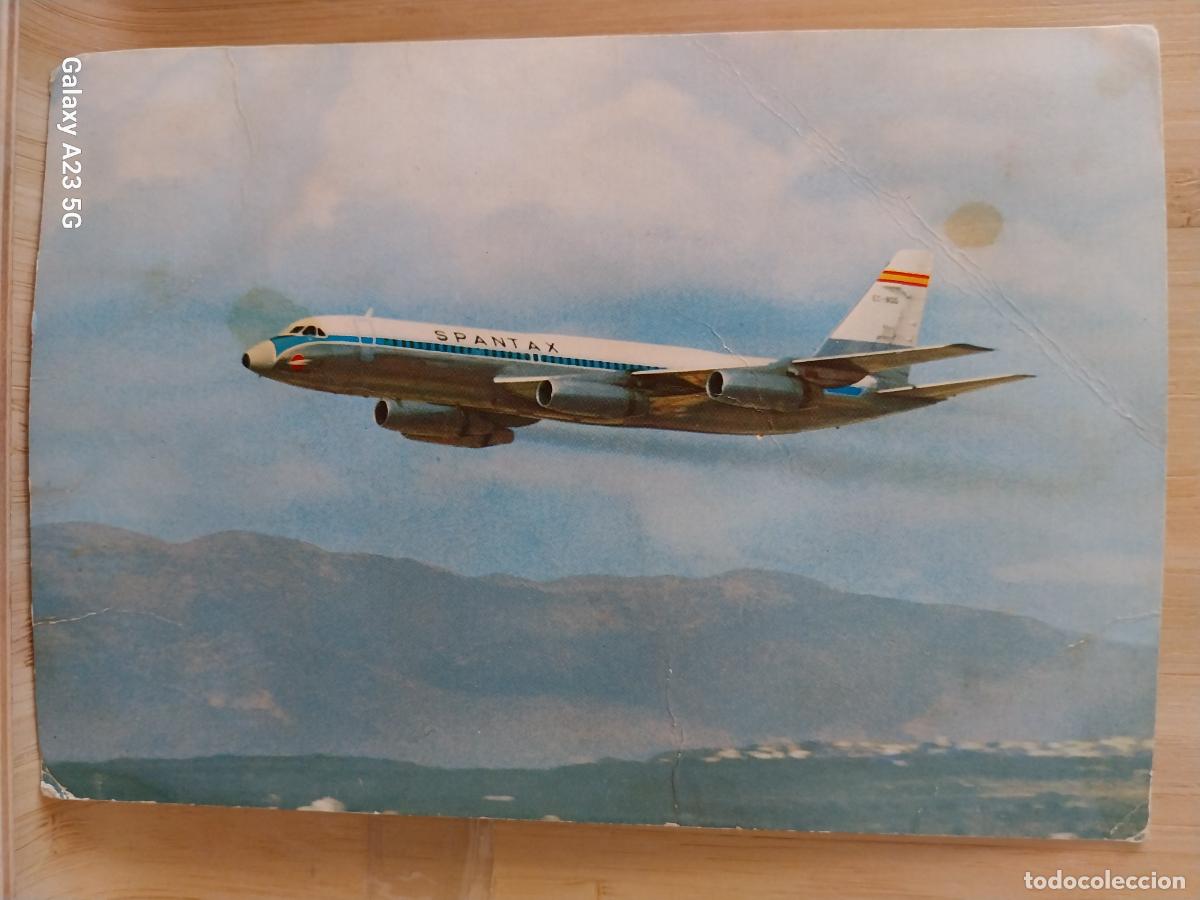 Postales: CONVAIR CV 990 A CORONADO ED IG DOMINGO CIRCULADA MUY SOBADA