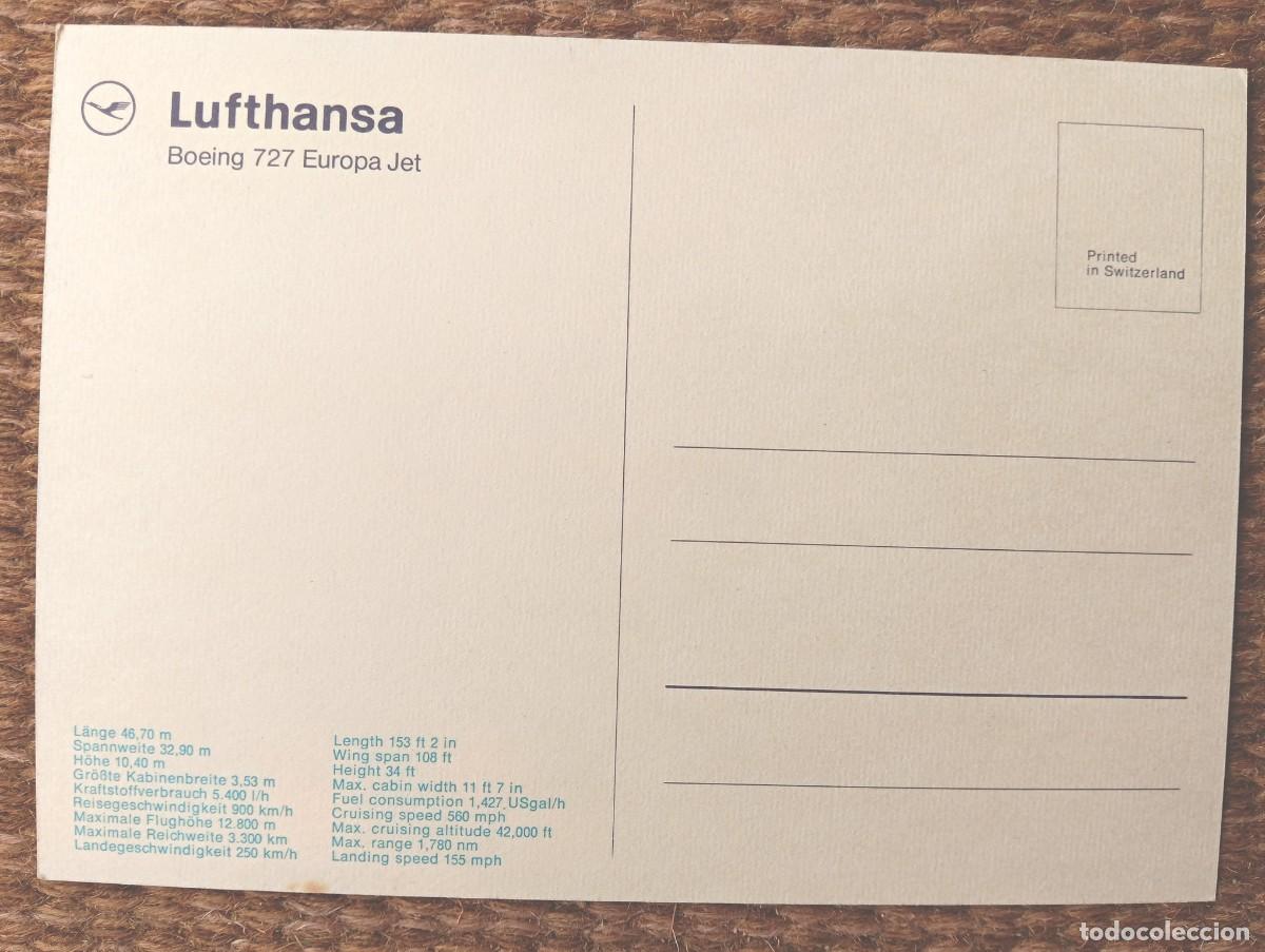 Postales: LUFTHANSA - BOEING 727 EUROPA JET - Foto 2