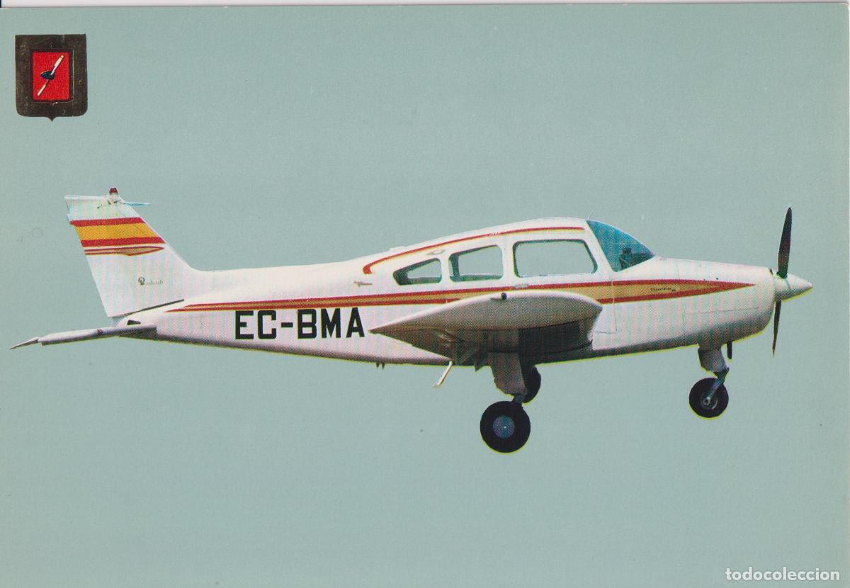 Postales: AVIONETAS DEPORTIVAS, BEECHCRAFT MUSKETEER SUPER III - ESCUDO DE ORO N&ordm;7 - S/C