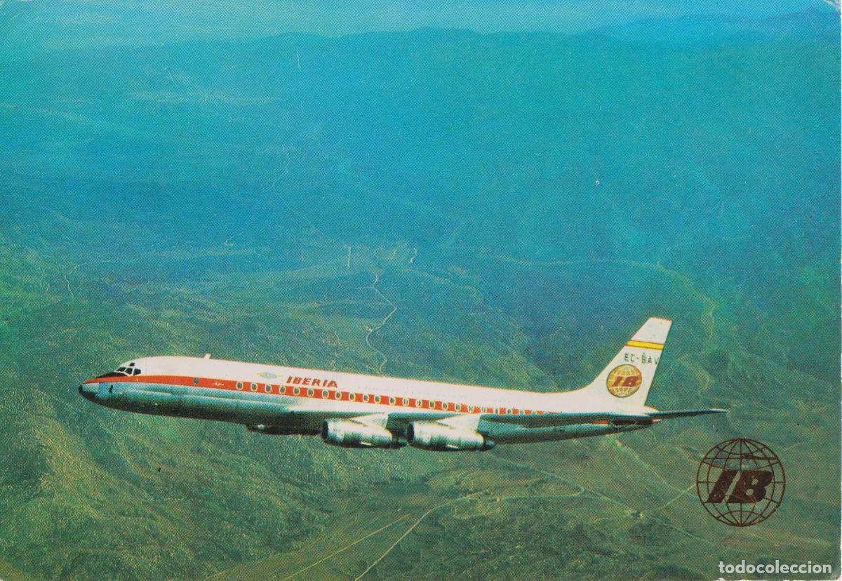 Postales: POSTAL IBERIA, JET DOUGLAS DC-8/52 TURBOFAN - S/C
