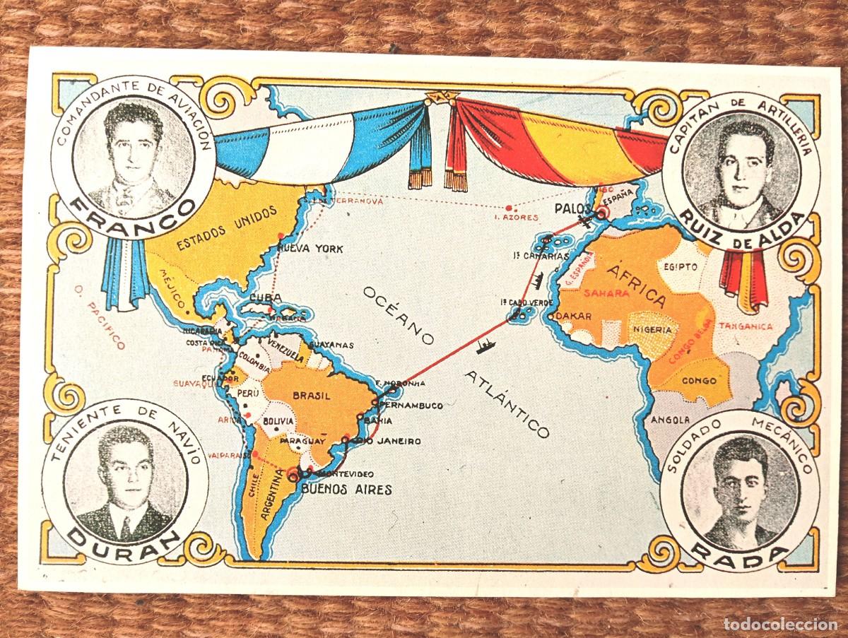 Postales: primer vuelo transatl&aacute;ntico del hidroavion plus ultra en 1926