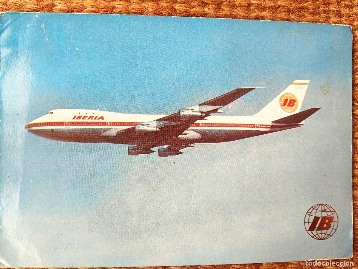 Postales: AVION BOEING 747 JET DE LA COMPA&Ntilde;IA IBERIA