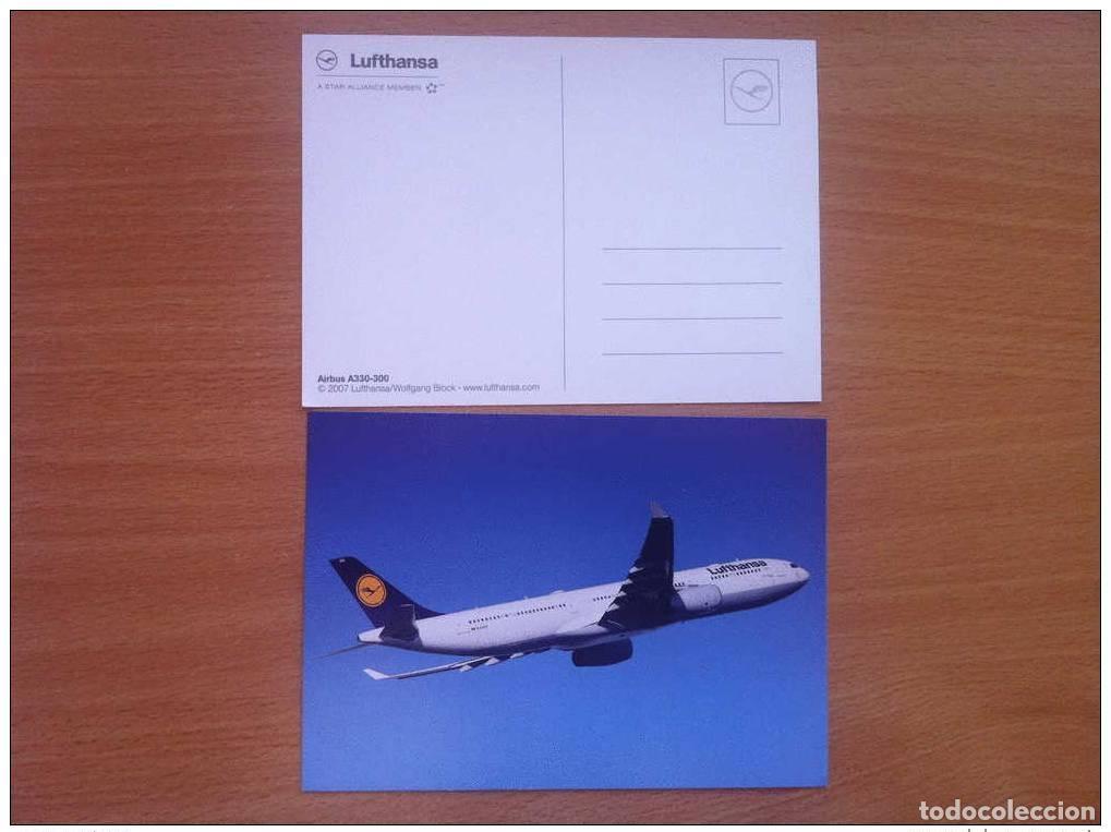 Postales: POSTAL FRANCESA LUFTHANSA STAR ALLIANCE AIRBUS A330-300 2007 AVI&Oacute;N