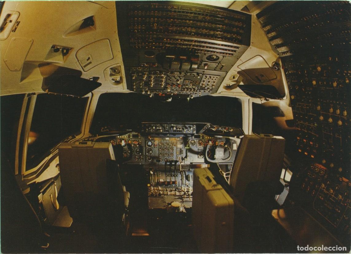 Postales: Cabina del DC-10 fotografiada con un objetivo ojo de pez. Sin circular. ED. JAPAN AIR LINES