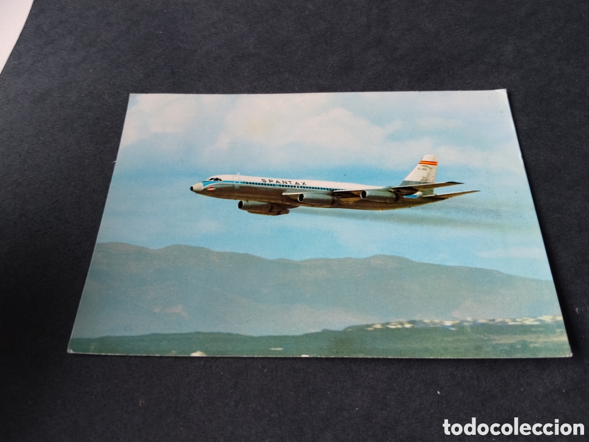 Postales: Postal avi&oacute;n SPANTAX Convair CV 990 A ,coronado