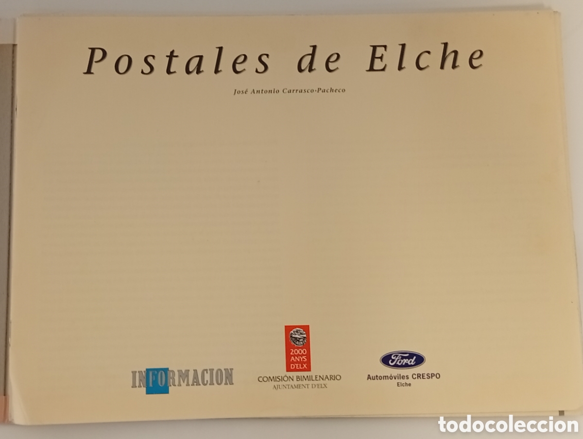 Postales: .LIBRO POSTALES DE ELCHE- J.A. CARRASCO PACHECO - Foto 2