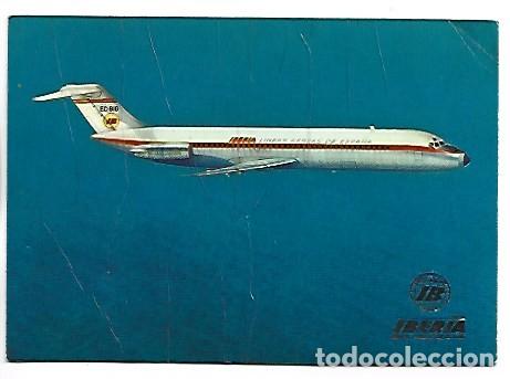 Postales: AVION - AIR PLANE.- JET DOUGLAS DC-9.- IBERIA