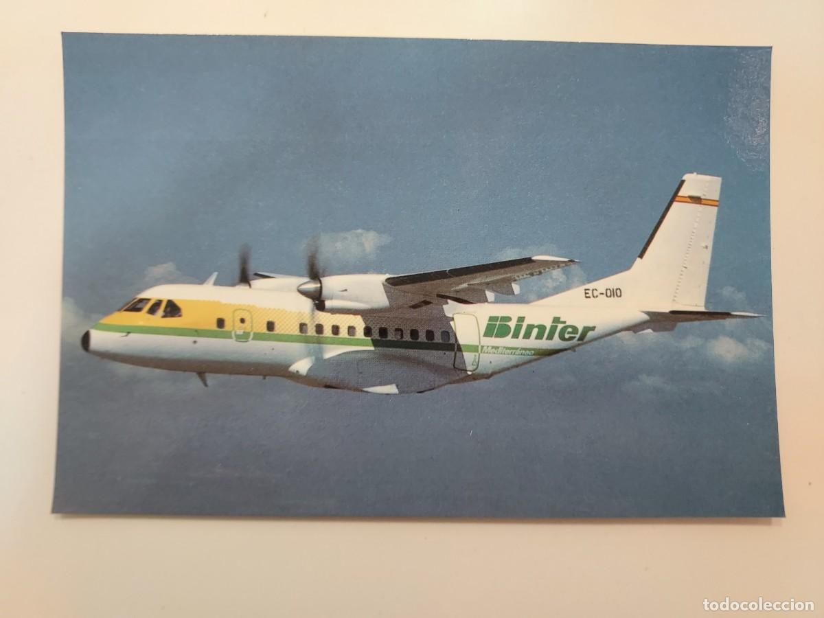 Postales: POSTAL BINTER MEDITERRANEO AVION C.A.S.A. CN-235/100. SIN CIRCULAR. CASA